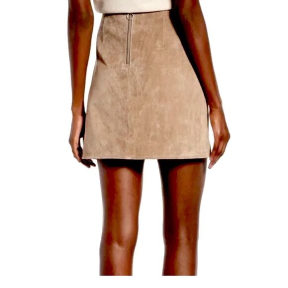 BLANKNYC Women's Suede Midnight Toker Brown Lined Mini Skirt Size 26 - Picture 2 of 11